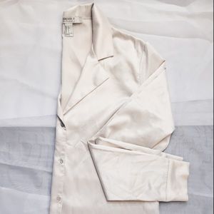 Silk button up top